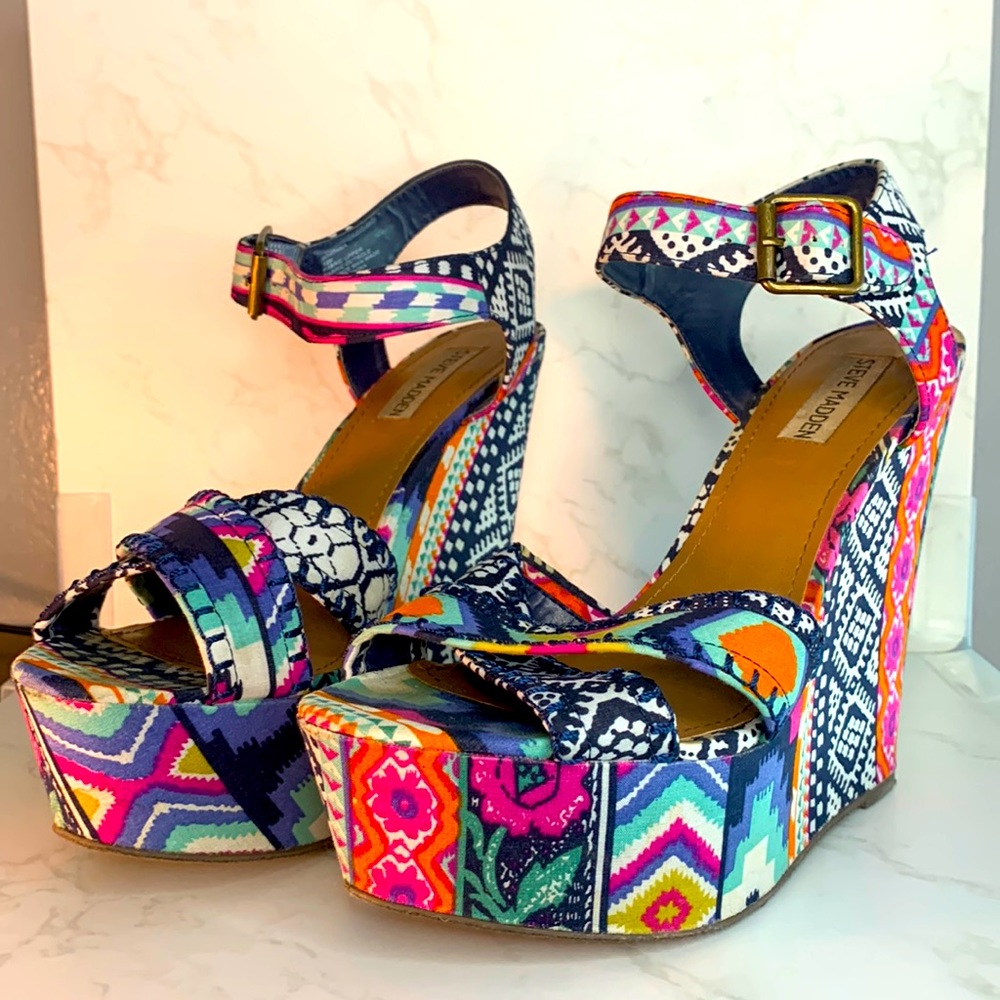 Steve Madden Winonna Wedge Heel | Size 10 | Women’s Boho Heels